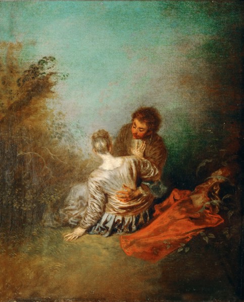 Le Faux Pas (The Mistaken Advance). Artist: Watteau, Jean Antoine (1684-1721)