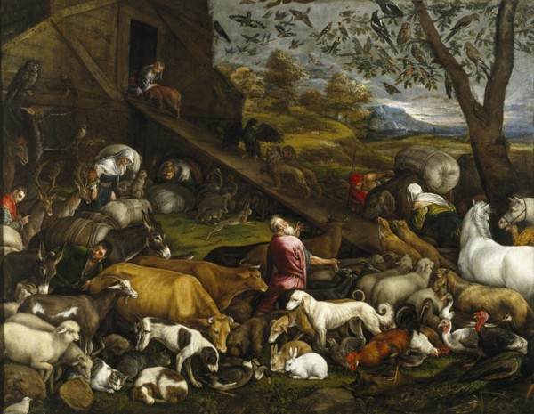The Animals Board Noah's Ark. Artist: Bassano, Jacopo, il vecchio (ca. 1510-1592)