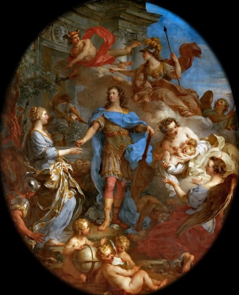 Louis XV Bringing Peace to Europe. Artist: Le Moyne, François (1688-1737)