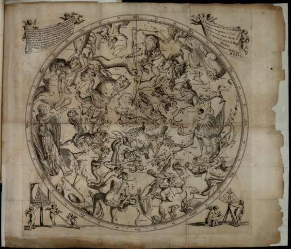 Table of the constellation of the Northern Hemisphere (Firmamentum Sobiescianumsive Uranographia). Artist: Hevelius, Johannes (1611-1687)