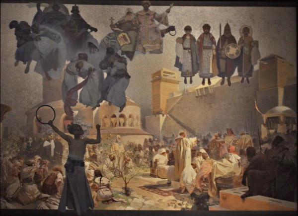 The Introduction of the Slavonic Liturgy (The cycle The Slav Epic). Artist: Mucha, Alfons Marie (1860-1939)
