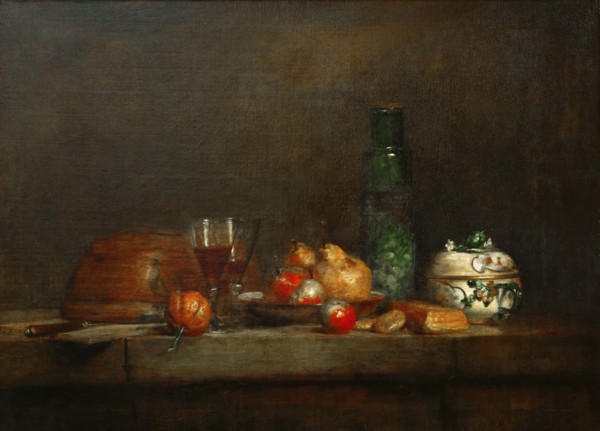 A Bowl of Olives. Artist: Chardin, Jean-Baptiste Siméon (1699-1779)