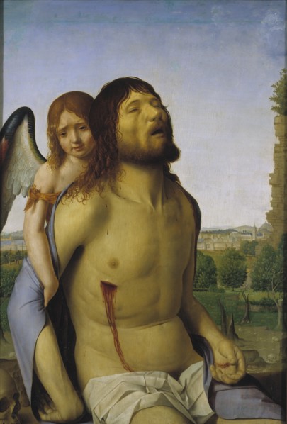 The Dead Christ Supported by an Angel. Artist: Antonello da Messina (ca 1430-1479)