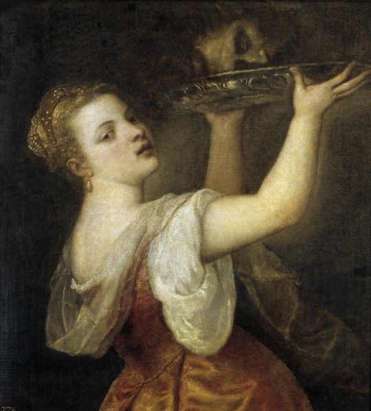 Salome with the head of John the Baptist. Artist: Titian (1488-1576)