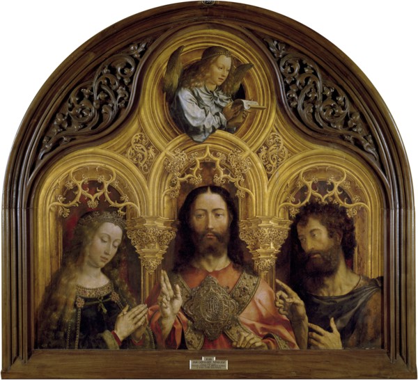 Christ between the Virgin Mary and Saint John the Baptist. Artist: Gossaert, Jan (ca. 1478-1532)