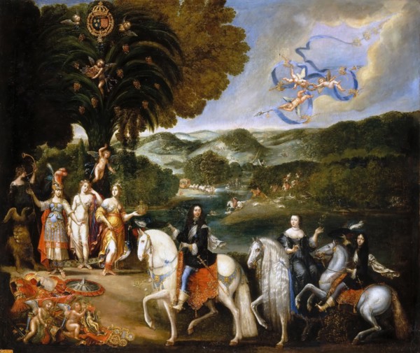 Allegory of the Treaty of the Pyrenees (Allegory of the Marriage of Louis XIV). Artist: Deruet, Claude (1588-1660)
