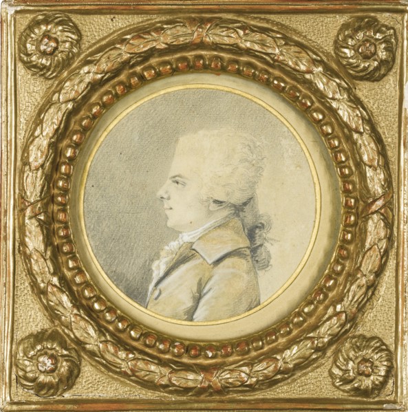 Wolfgang Amadeus Mozart. Artist: Saint-Aubin, Augustin, de (1736-1807)