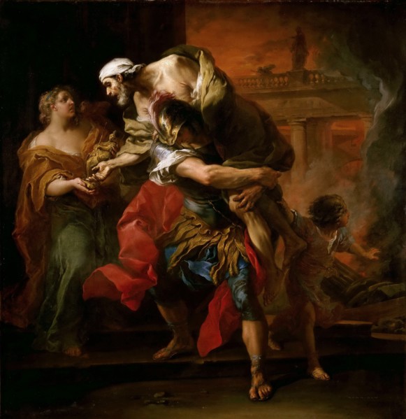Aeneas Carrying Anchises. Artist: Van Loo, Carle (1705-1765)