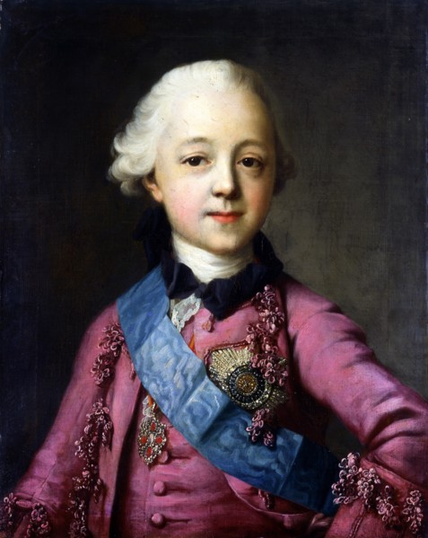Portrait of Grand Duke Pavel Petrovich (1754-1801). Artist: Erichsen, Vigilius (1722-1782)