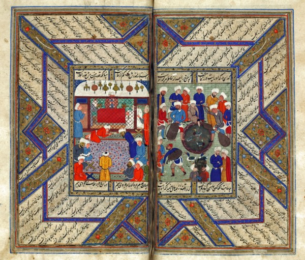 Prayers in a Mosque. Artist: Iranian master