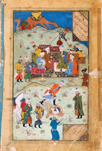 Miniature from Yusuf and Zalikha (Legend of Joseph and Potiphar's Wife) by Jami. Artist: Anonymous