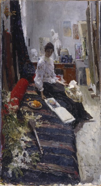 In the Painter's Studio. Artist: Korovin, Konstantin Alexeyevich (1861-1939)