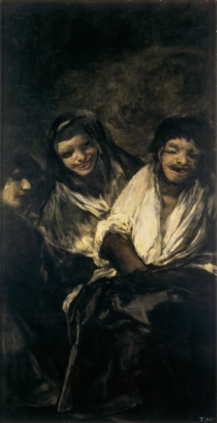 Man Mocked by Two Women (Women Laughing or The Ministration). Artist: Goya, Francisco, de (1746-1828)