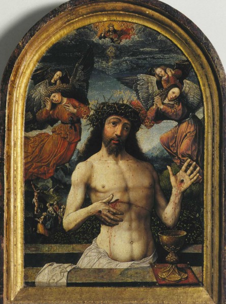 The Man of Sorrows. Artist: Cornelisz van Oostsanen, Jacob (ca. 1470-1533)