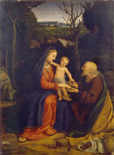 The Rest on the Flight into Egypt. Artist: Solari (Solario), Andrea (1470-1524)