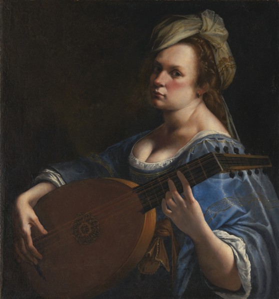 Self-Portrait as a Lute Player. Artist: Gentileschi, Artemisia (1598-1653)