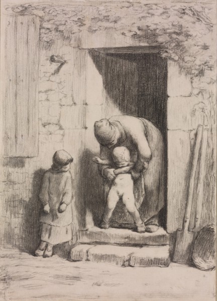 Maternal Solicitude. Artist: Millet, Jean-François (1814-1875)