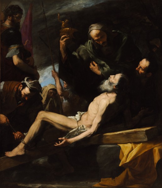 Martyrdom of Saint Andrew. Artist: Ribera, José, de (1591-1652)