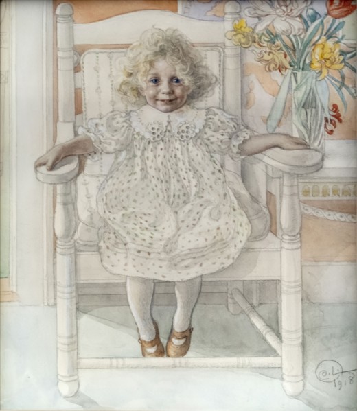 Portrait of Inga-Maria Thiel. Artist: Larsson, Carl (1853-1919)