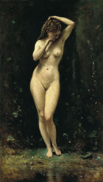Diana Bathing (The Fountain). Artist: Corot, Jean-Baptiste Camille (1796-1875)