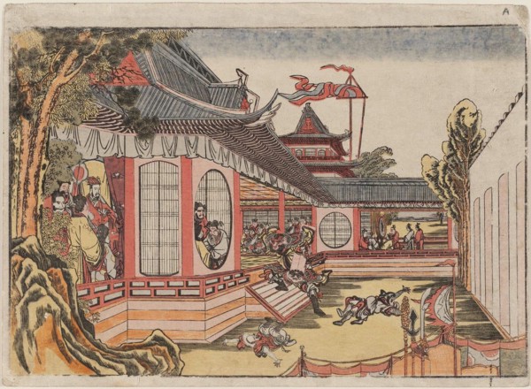 Fan Kuai and the Banquet at Hongmen (Hankai Komon no kai no zu). Artist: Hokusai, Katsushika (1760-1849)