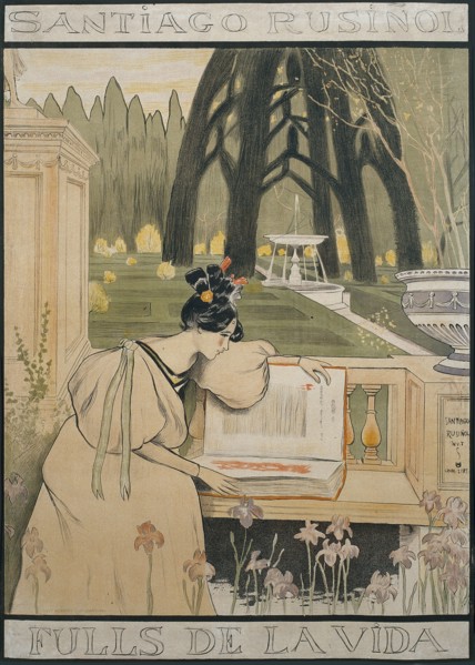 Fulls de la vida (Poster). Artist: Rusiñol, Santiago (1861-1931)