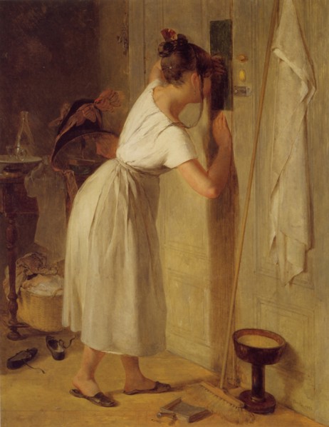 Sneaking a peek. Artist: Fendi, Peter (1796-1842)