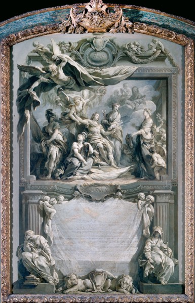 Louis XV gives peace to Europe. Artist: Le Moyne, François (1688-1737)