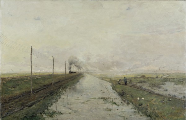 Landscape with a train. Artist: Gabriël, Paul Joseph Constantin (1828-1903)