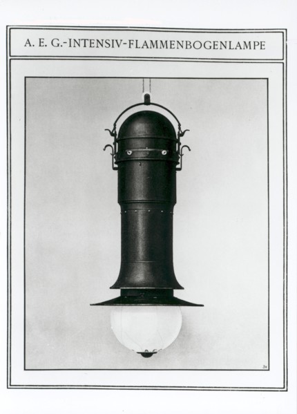 AEG Intensive Flame Arc Lamp. Artist: Behrens, Peter (1868-1940)