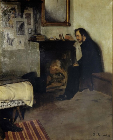 Erik Satie, bohème. Artist: Rusiñol, Santiago (1861-1931)
