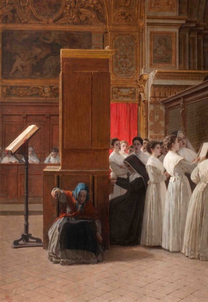 Church Choir. Artist: Toma, Gioacchino (1836-1891)