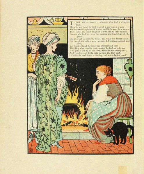 Illustration for Fairy Tale Cinderella. Artist: Crane, Walter (1845-1915)