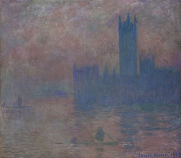 Monet, Le Parlement de Londres, effet de brouillard