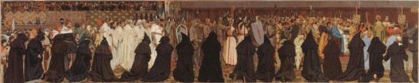 The funeral of Charles the Good, in Bruges, on April 22, 1127. Artist: Van Beers, Jan (1852-1927)