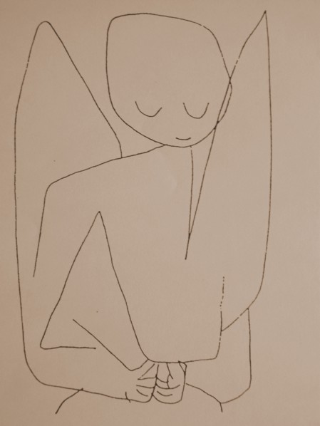 Forgetful Angel (Vergesslicher Engel), 1939. Artist: Klee, Paul (1879-1940)