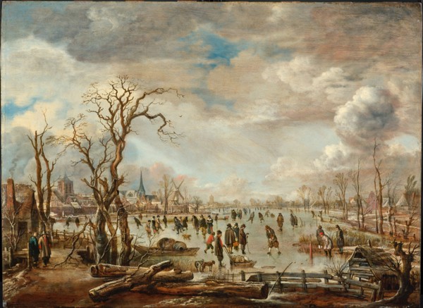 Winter Landscape with Ice pleasures, c. 1655. Artist: Neer, Aert, van der (1603-1677)