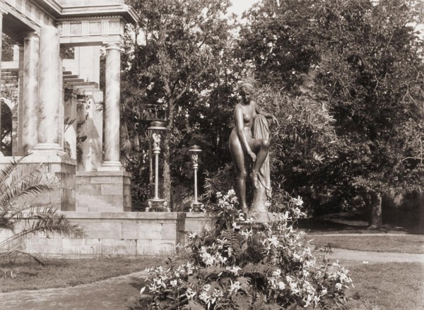 The Olga Island Theatre at Peterhof, 1897. Artist: Petrov, Nikolai (1876-1940)