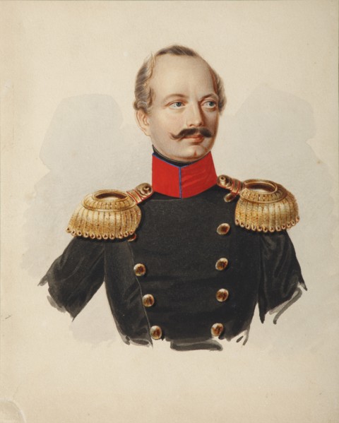 Portrait of Nikolay Fyodorovich Plautin (1794-1866), 1839-1843. Artist: Klünder, Alexander Ivanovich (1802-1875)