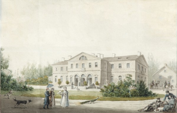 The manor house Priyutino, 1830. Artist: Ivanov, Ivan Alexeyevich (1779-1848)