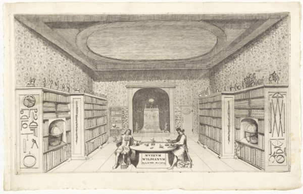 Peter the Great visiting the Museum Wildianum on 13 December 1697. Artist: Wilde, Maria de (1682-1729)