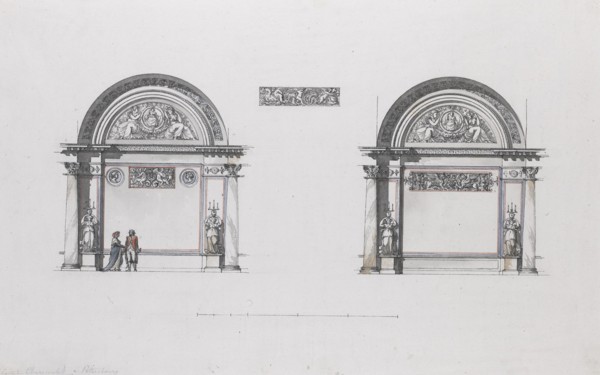 Design for the Sheremetev palace, Ostankino, c. 1796. Artist: Quarenghi, Giacomo Antonio Domenico (1744-1817)
