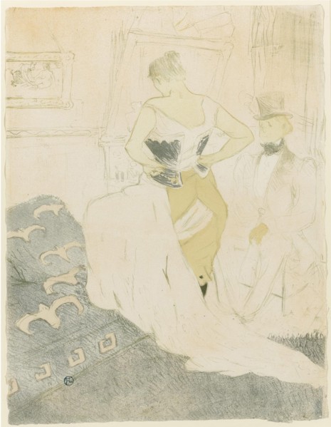 Woman Adjusting Her Corset, 1896. Artist: Toulouse-Lautrec, Henri, de (1864-1901)