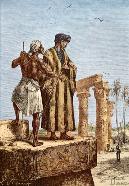 Ibn Battuta in Egypt, Mid of the 19th century. Artist: Dumouza, Paul (1812-?)