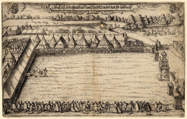 The Crossbow Archers in Munich, 1599. Artist: Mair, Alexander (1559-1617)