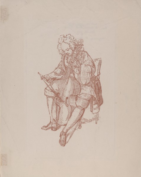 The Bass Viol Player, 1707. Artist: Picart, Bernard (1673?1733)
