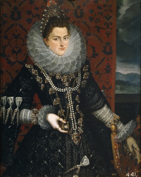 The Infanta Isabel Clara Eugenia (1566-1633), 1598-1599. Artist: Pantoja de la Cruz, Juán (1553-1608)