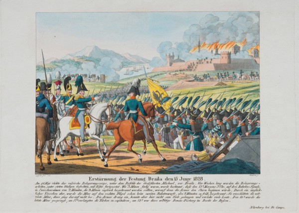 The storming the Brailov fortress on June 15, 1828, c. 1830. Artist: Campe, August Friedrich Andreas (1777-1846)