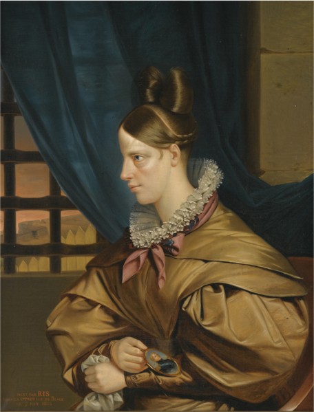 Duchesse de Berry imprisoned in the Chateau of Blaye, End 1830s. Artist: Riss, François Nicolas (1804-1886)