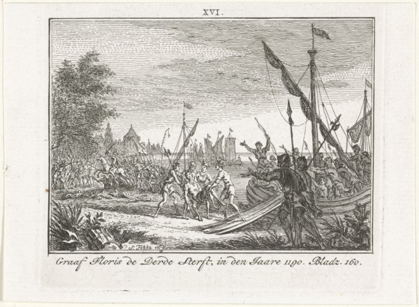 The Death of Floris III of Holland at Antioch, 1784. Artist: Fokke, Simon (1712-1784)